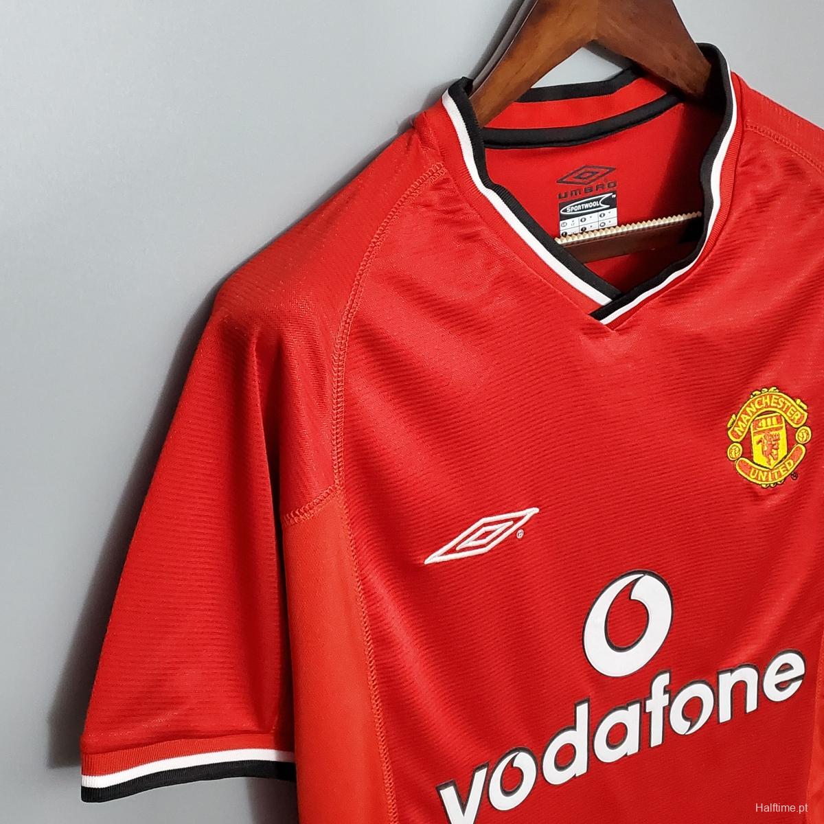 Retro 00/01 Manchester United home Soccer Jersey