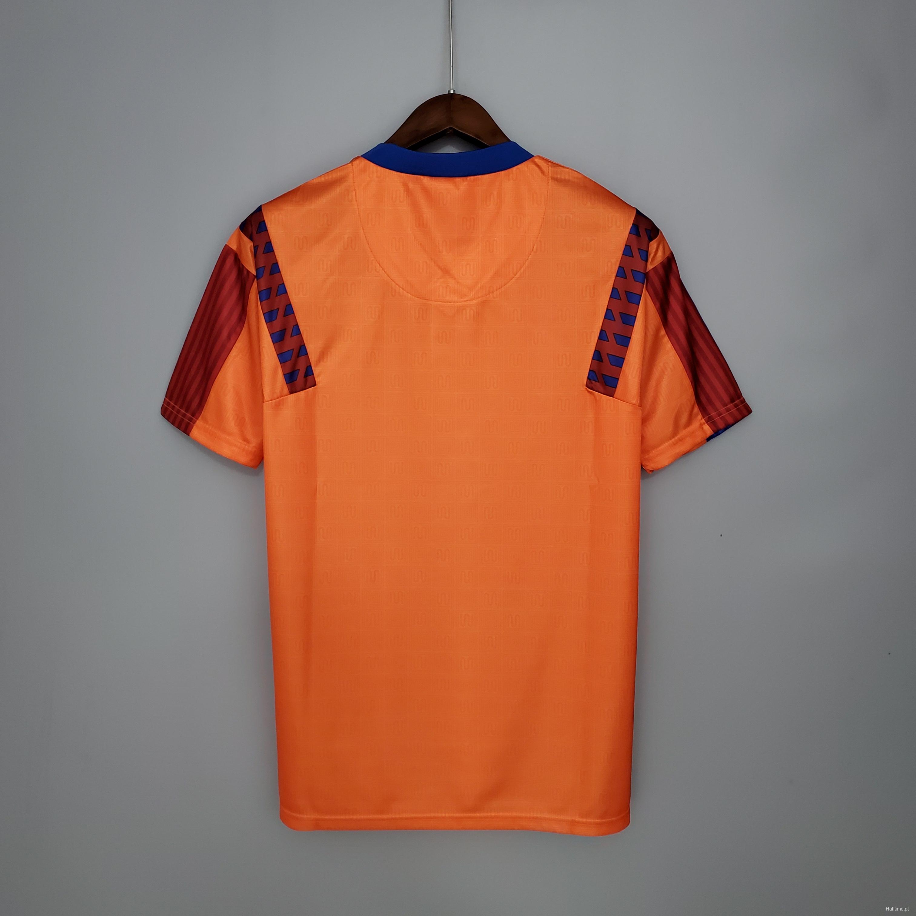 Retro 89/92 Barcelona Away Orange Jersey