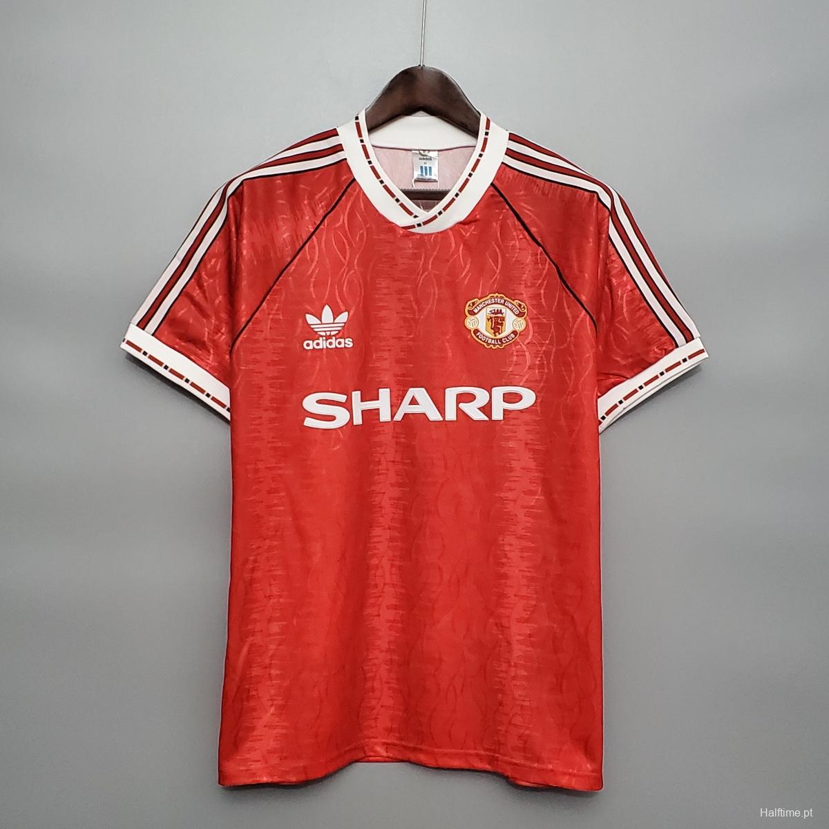 Retro 90/92 Manchester United home Soccer Jersey