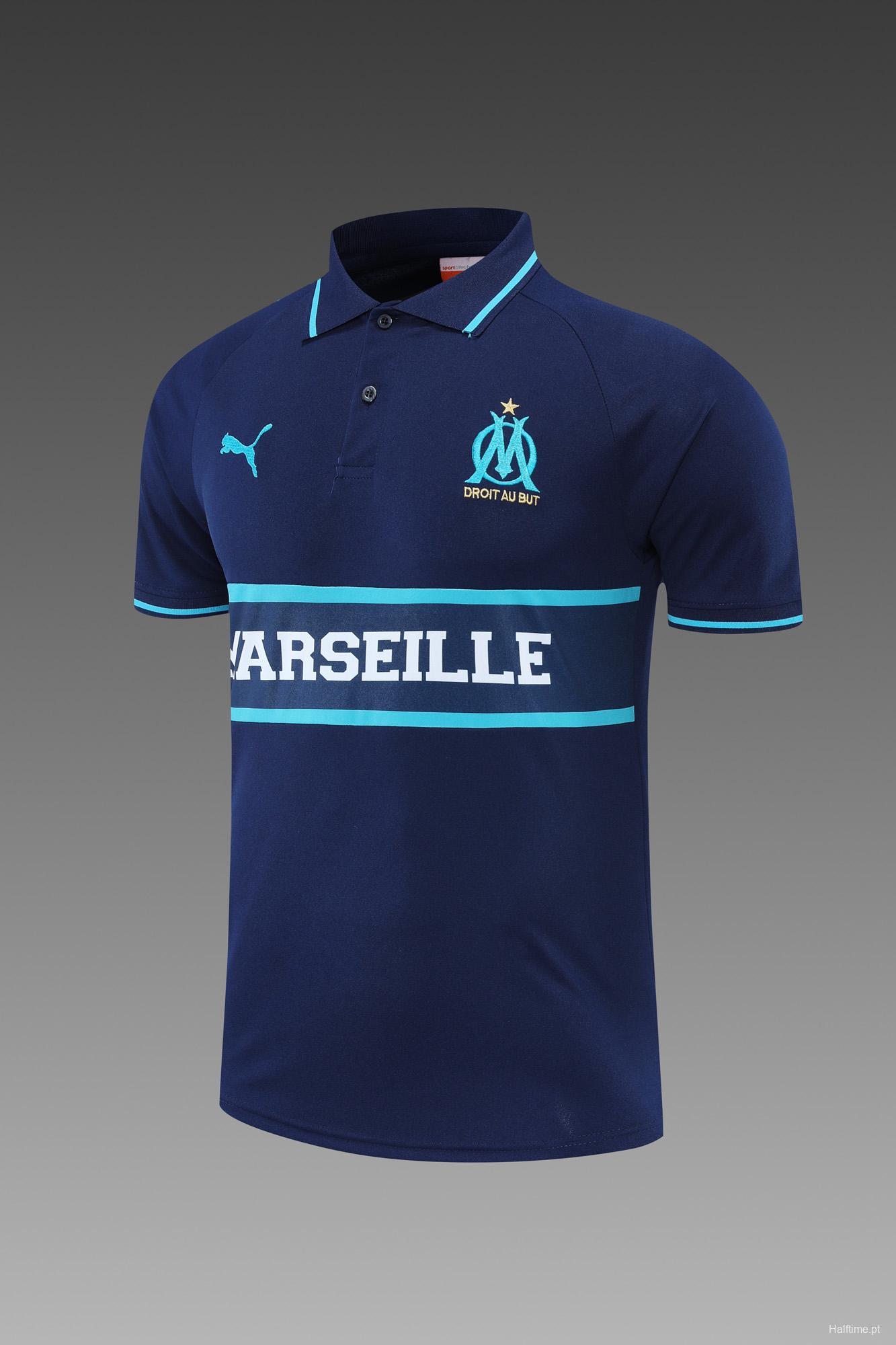 Olympique de Marseille POLO ki t royal blue (not sold separately)