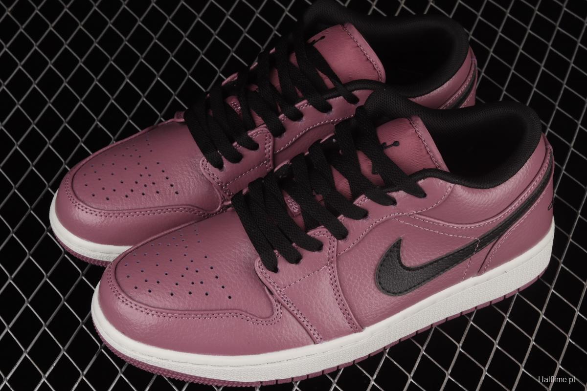 Air Jordan 1 Low Magenta magenta black low gang culture leisure sports board shoes DC7268-500