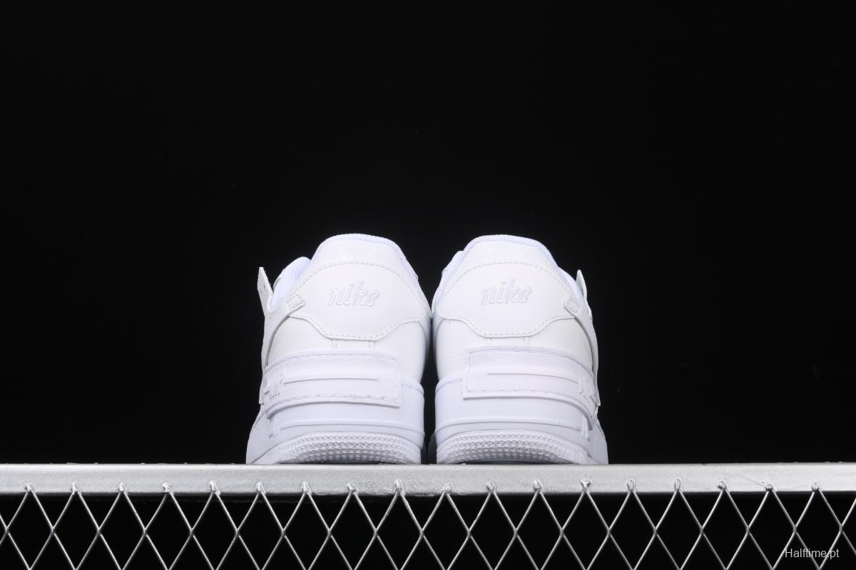 NIKE Air Force 1 ShAdidasow all white light weight heightened low-top white board shoes CI0919-100