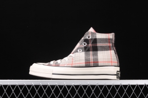 Converse 70s Plaid Scottish plaid fresh vintage casual board shoes 166495C