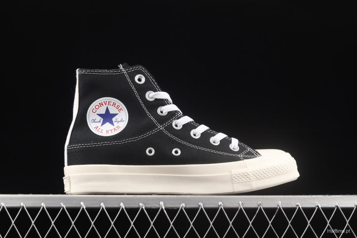 Converse All Star x CDG 2021 Sichuan Jiubao Ling co-named 1CL876 high-top casual board shoes.