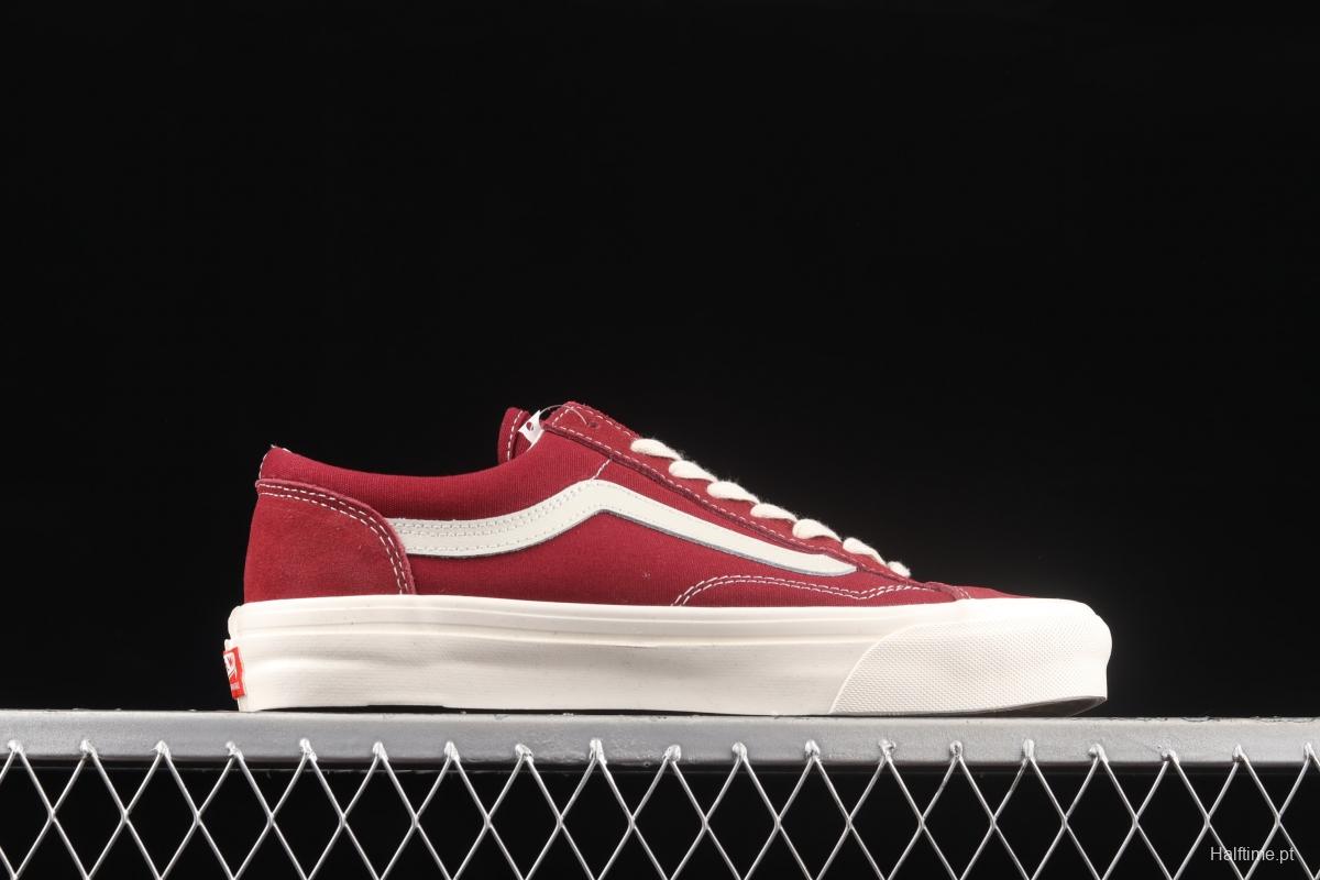 Vans Vault OG Style 36 Lx Vance high-end retro suede canvas spliced low-top shoes VN0A4BVE9X7