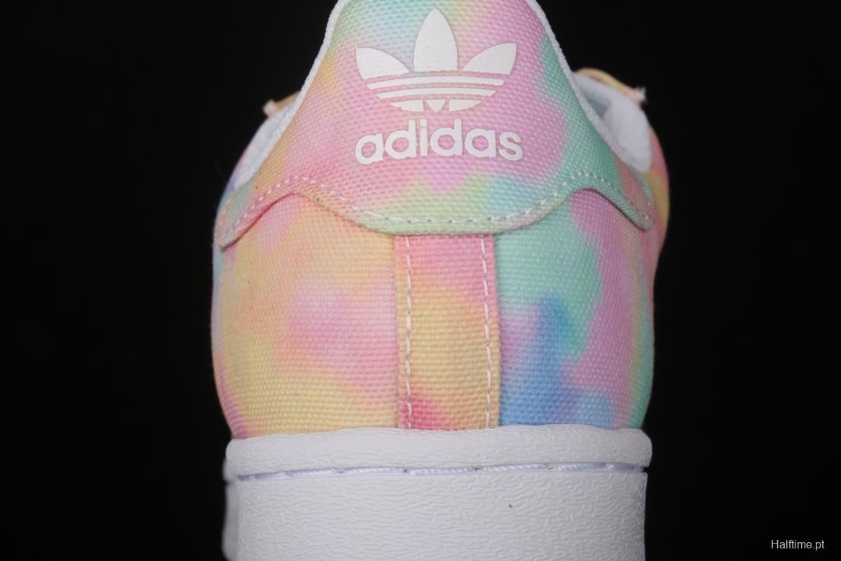 Adidas Superstar Originals Superstar FY1268 Rainbow 3D painted Shell head Classic Leisure Sports Board shoes