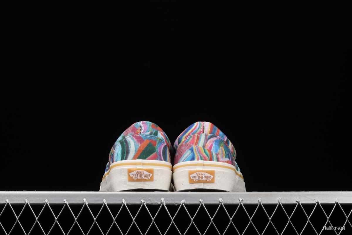 Vans Authentic SF color printing color sole environmental protection lazy man canvas board shoes VN0A3MU646B