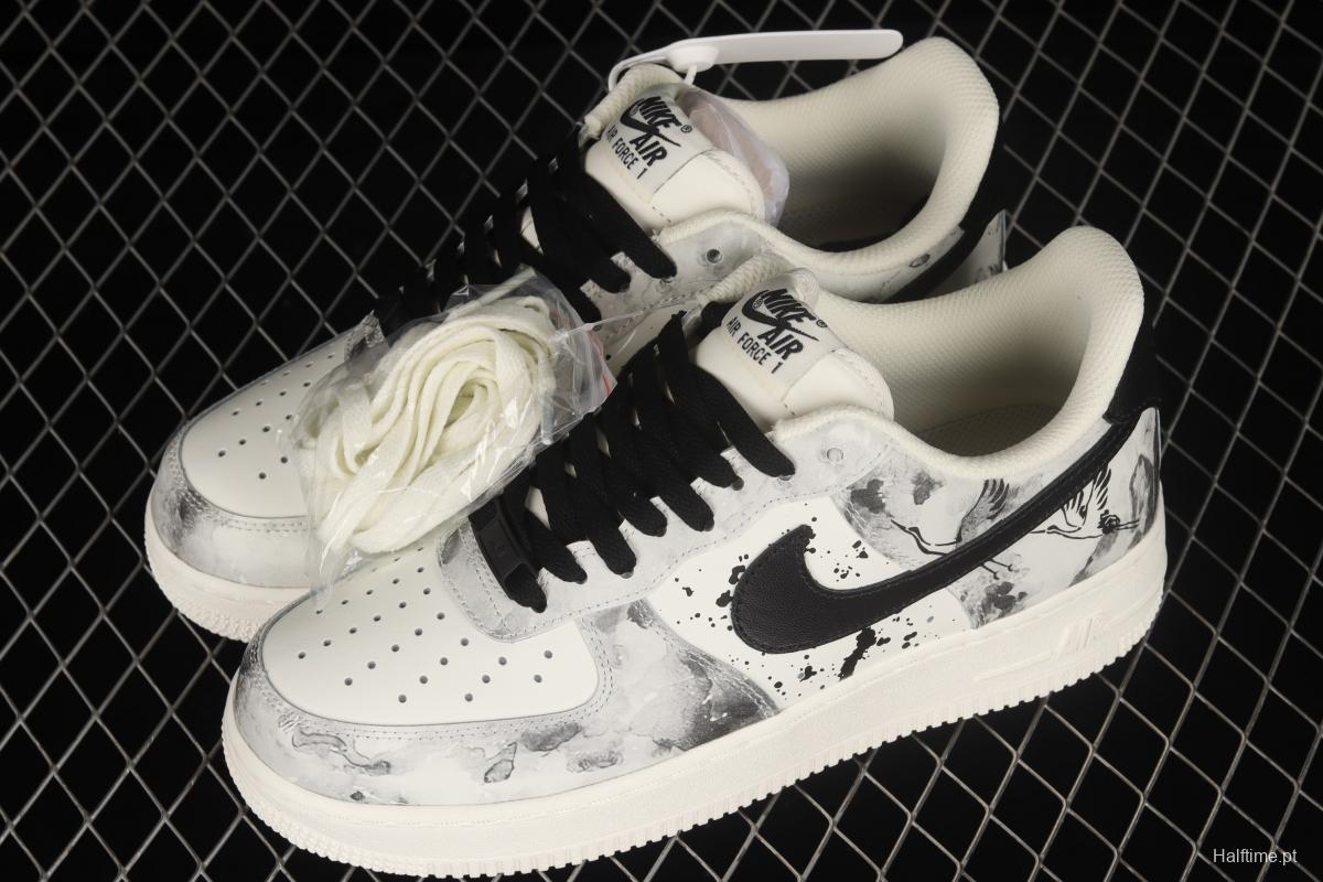 NIKE Air Force 11607 Low landscape ink painting Chinese limelight low-top casual board shoes BL1522-089