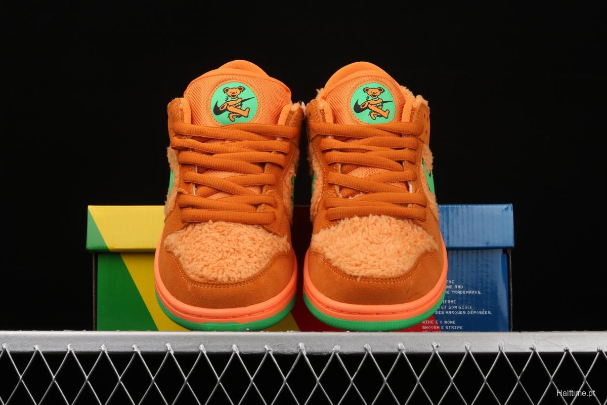 Grateful DeAdidas x NIKE SB DUNK Low Yellow Bear joint style yellow and green bear sports skateboard shoes CJ5378-800