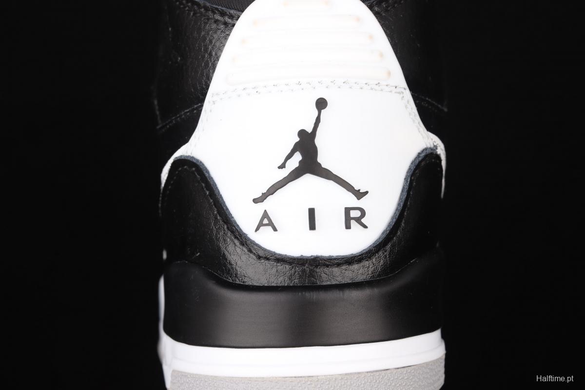 Jordan Legacy 312 all-black and white Velcro three-in-one board shoes AV3922-001