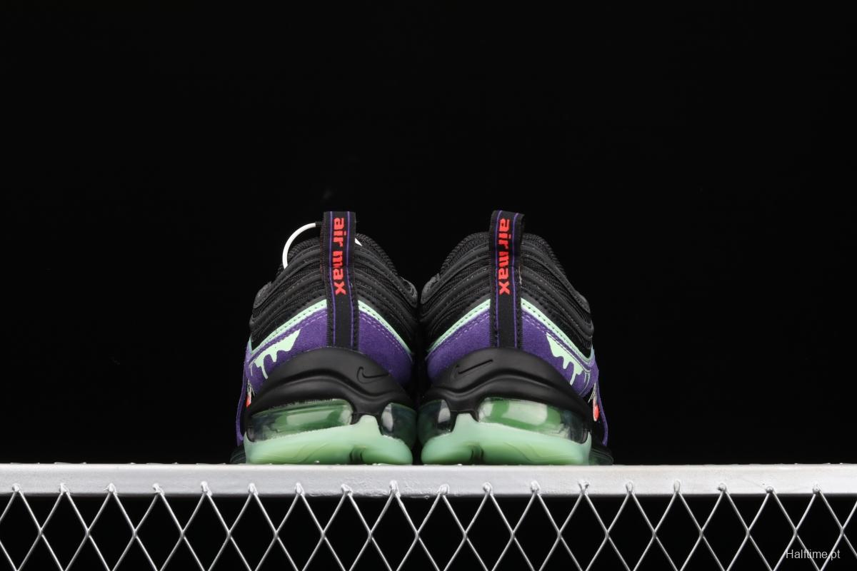NIKE Air Max 97 Slime Halloween black and purple air cushion running shoes DC1500-001