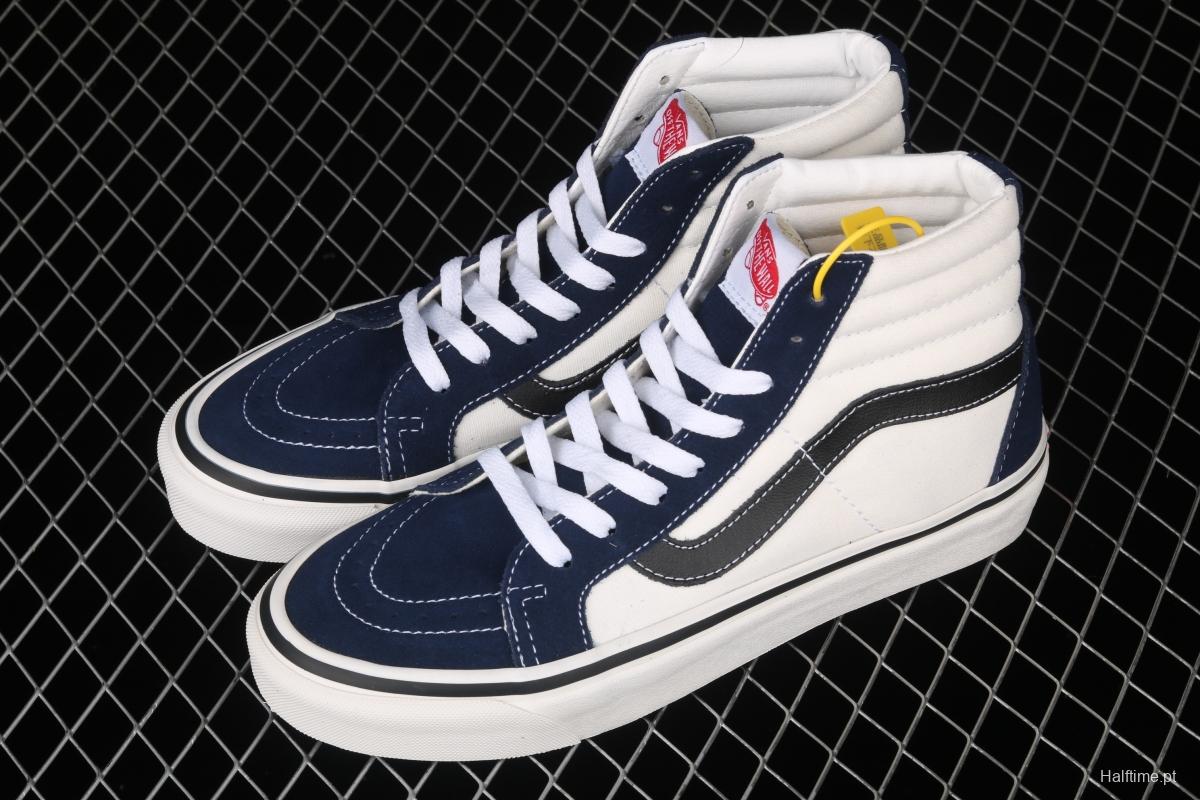 Vans Sk8-Hi Dx blue and white color high-top casual board shoes VN0A38GF4UJ