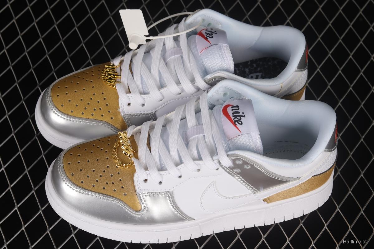 NIKE DUNK Low Metallic Golden Horn King SB Buckle Broken Backboard Fashion Casual Sneakers DH4403-700