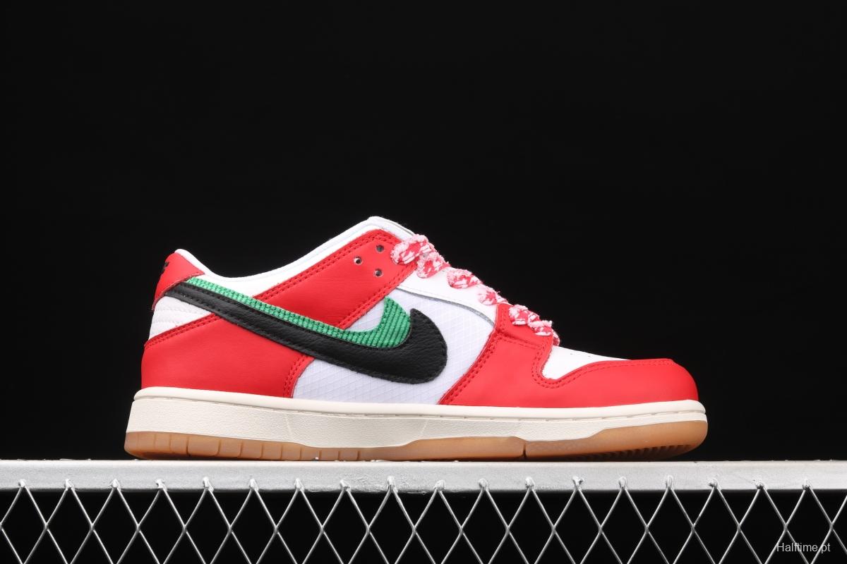 Frame Skate x NIKE SB DUNK Low Habibi white and red double hook dunk series retro low side leisure sports skateboard shoes CT2550-600