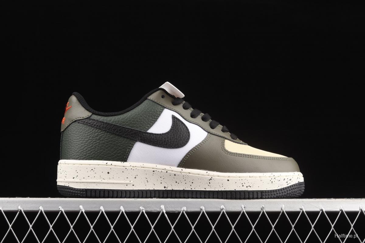 NIKE Air Force 1x07 GTX army green spliced low-top casual board shoes DM6435-222,