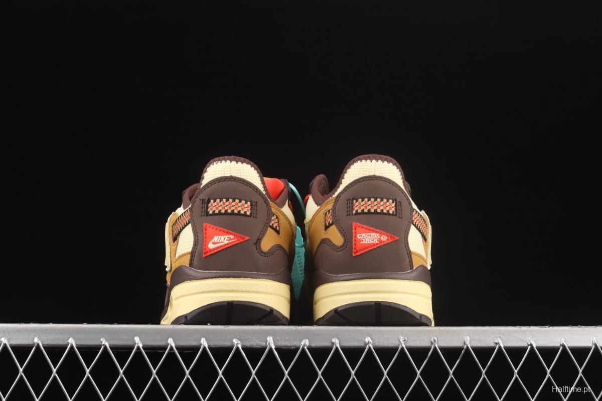 Travis Scoot x Nike Air Max 1 joint beige vintage casual running shoes DO9392-200