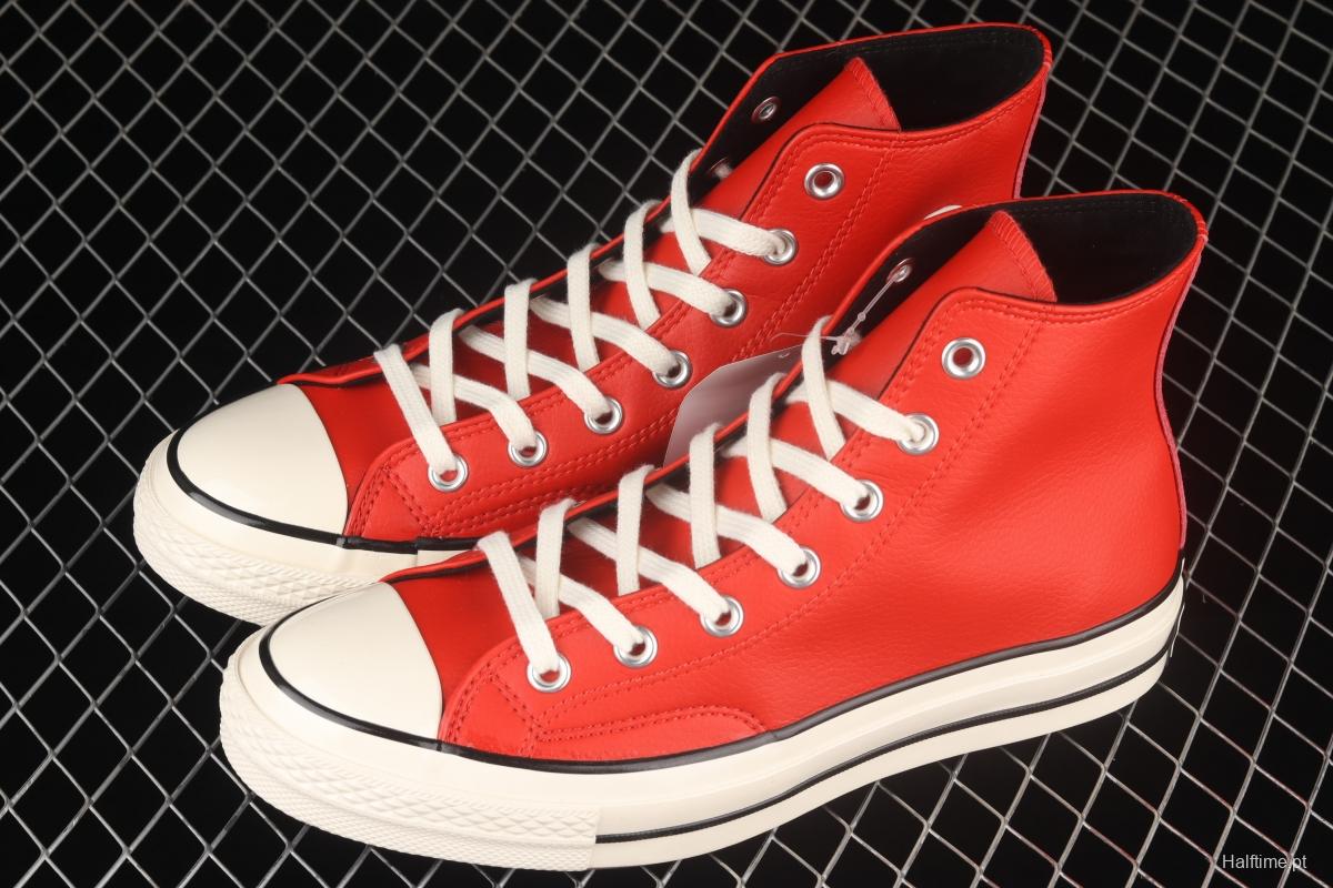 Converse 1970 S classic leather watermelon red high top casual board shoes 170370C