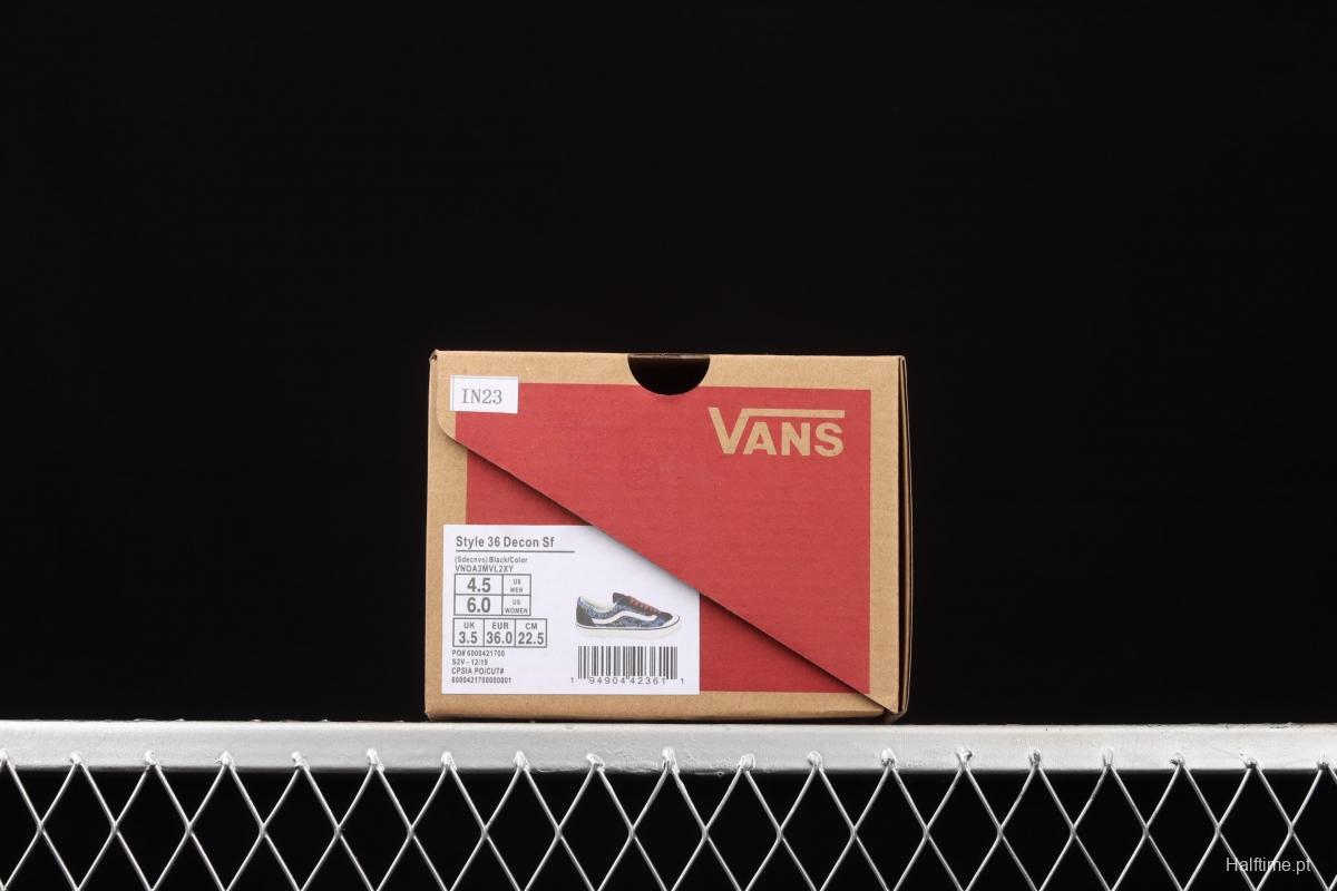 Vans Style 36 Cecon SF half-moon bald magic box deformation colorful checkered low-top casual board shoes VN0A3MVL2XY