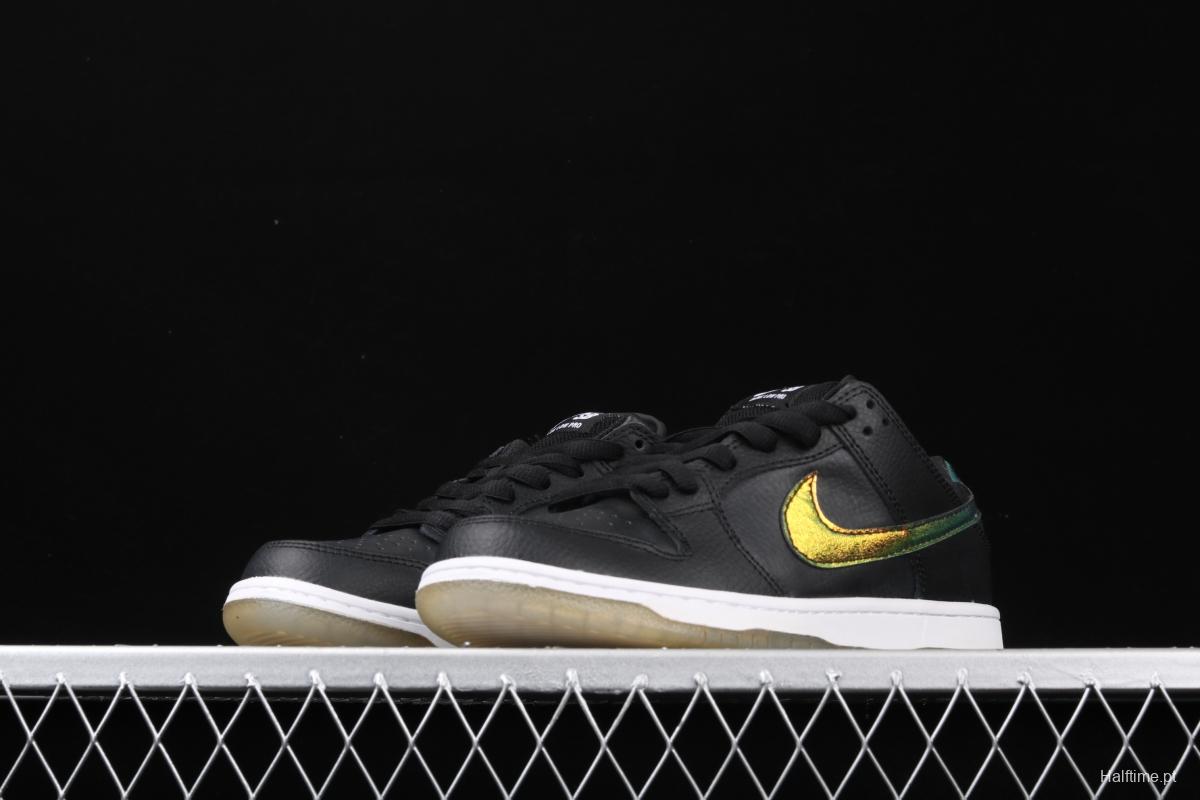 NIKE DUNK Low Pro SB Motorcycle Helmet chameleon gradual hook crystal bottom casual board shoes 304292-091