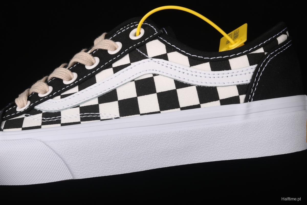 Vans Style 36 black and white checkerboard low upper board shoes sports shoes VN0A3MVL42E