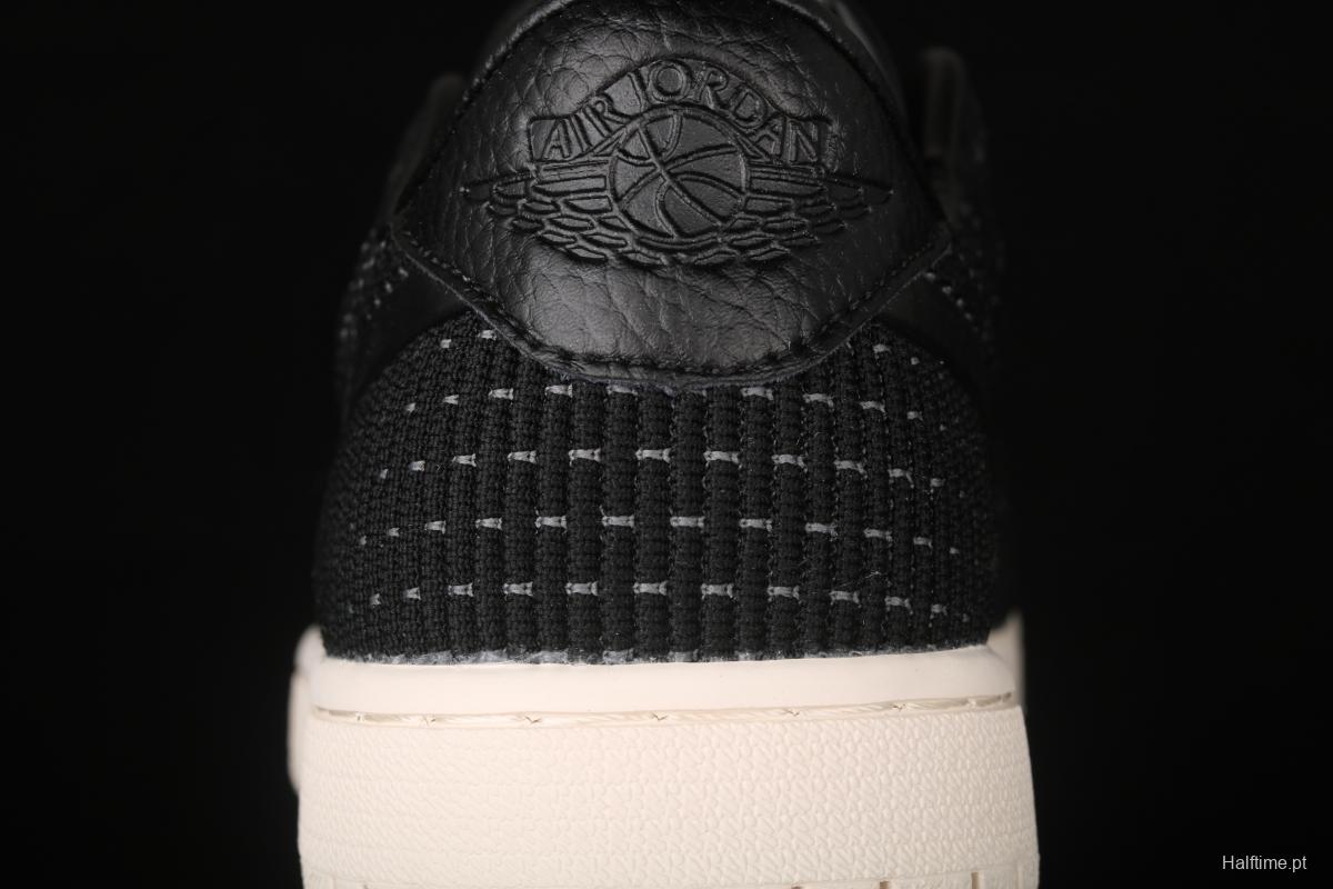 Air Jordan 1 Low knitted black low top basketball shoes AH4506-010