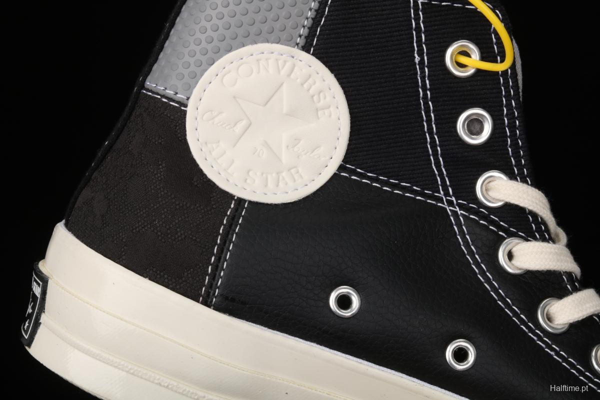 Converse Chuck 70 Converse limited mixed material splicing high-top casual board shoes 163220C