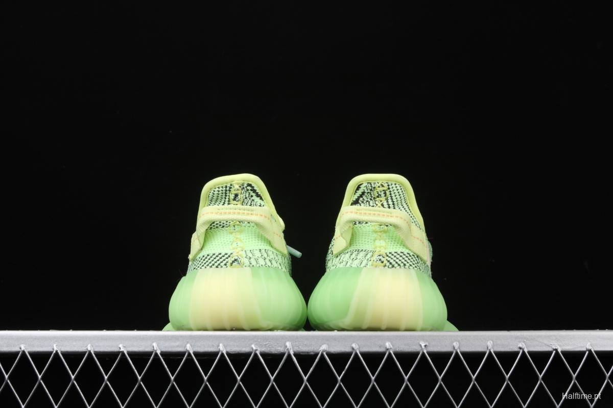 Adidas Yeezy Boost 350V2 Yeezreel FX4130 Darth Coconut 350 the second generation of hollowed-out black and yellow luminous stars