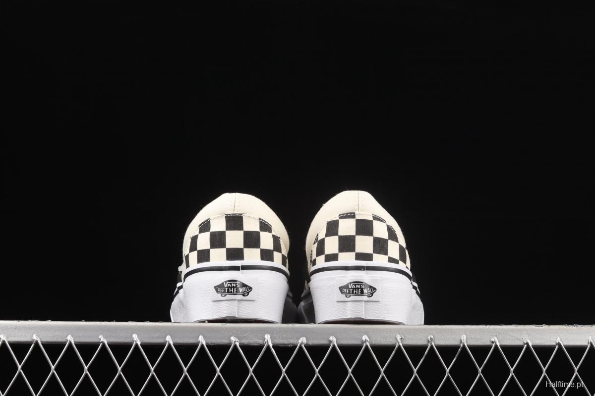 Vans Slip-On Platform classic lazyman black and white checkerboard thick soles shoes VN0A318EBWW