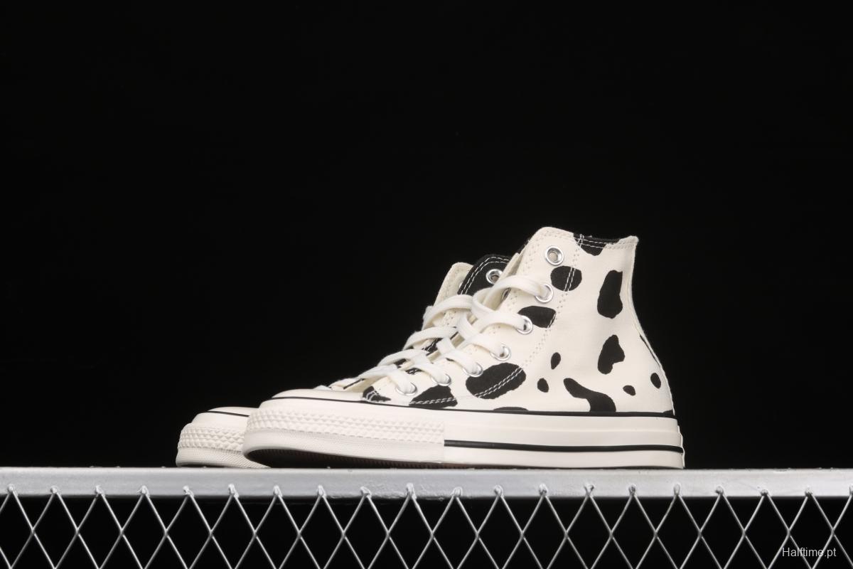 Converse 21ss All Star US Cow Spot Japanese Converse vintage cow pattern high upper shoes 1SC563