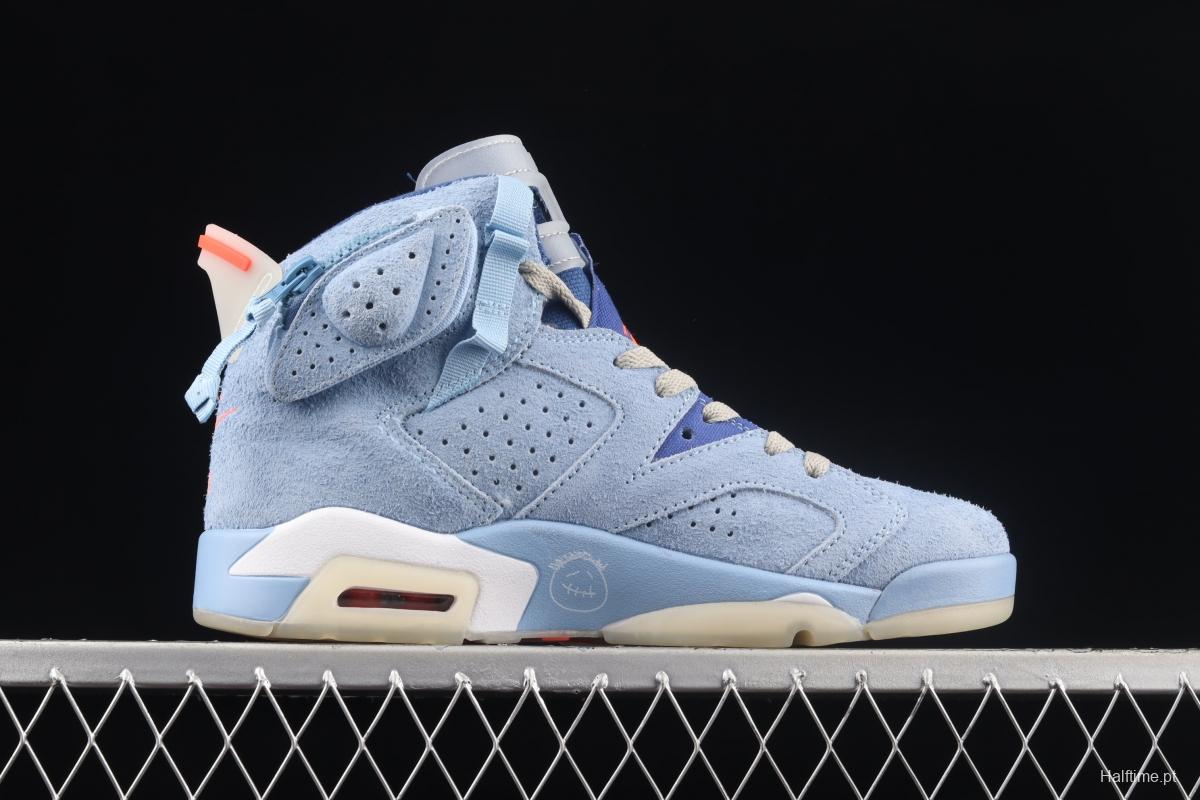 Travis Scott x Air Jordan 6 Cerulean Joint name Sky Blue DH0690-400