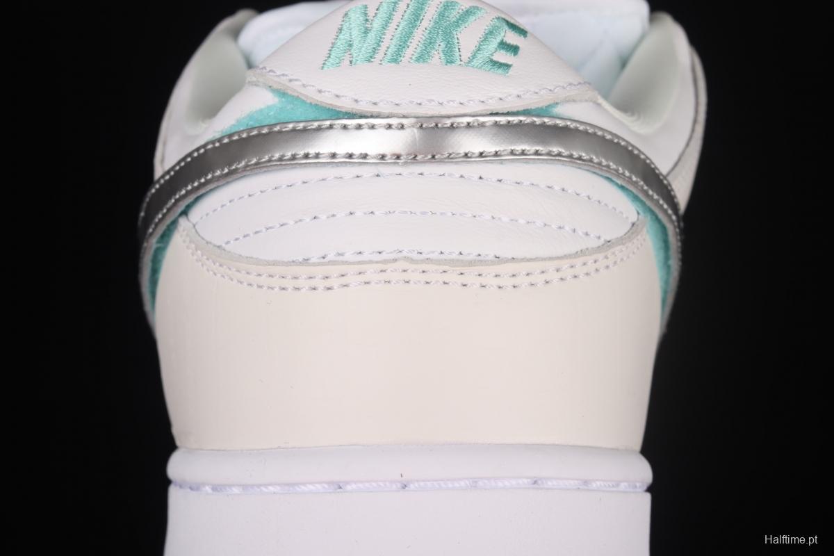 Diamond Supply Co x NIKE SB DUNK Low joint style white diamond SB rebound fashion casual board shoes BV1310-100