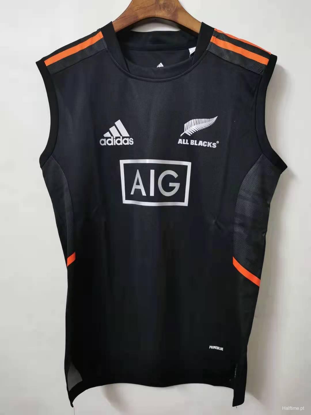 All Blacks 2021 Men's Performance Primeblue Black Singlet