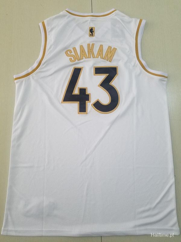 Pascal Siakam 43 White Golden Edition Jersey