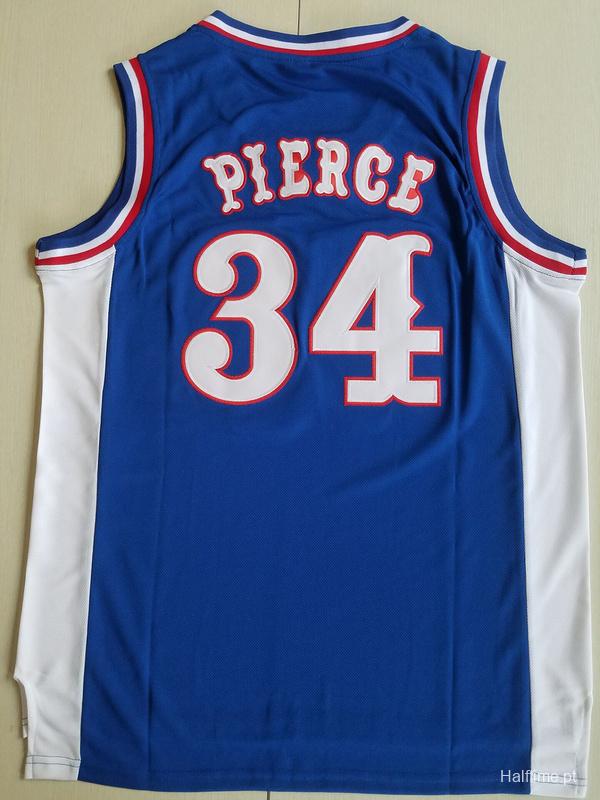 Paul Pierce 34 Kansas College Blue Basketball Jersey