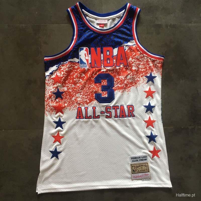 Men's Allen Iverson White Retro Classic Team Jersey