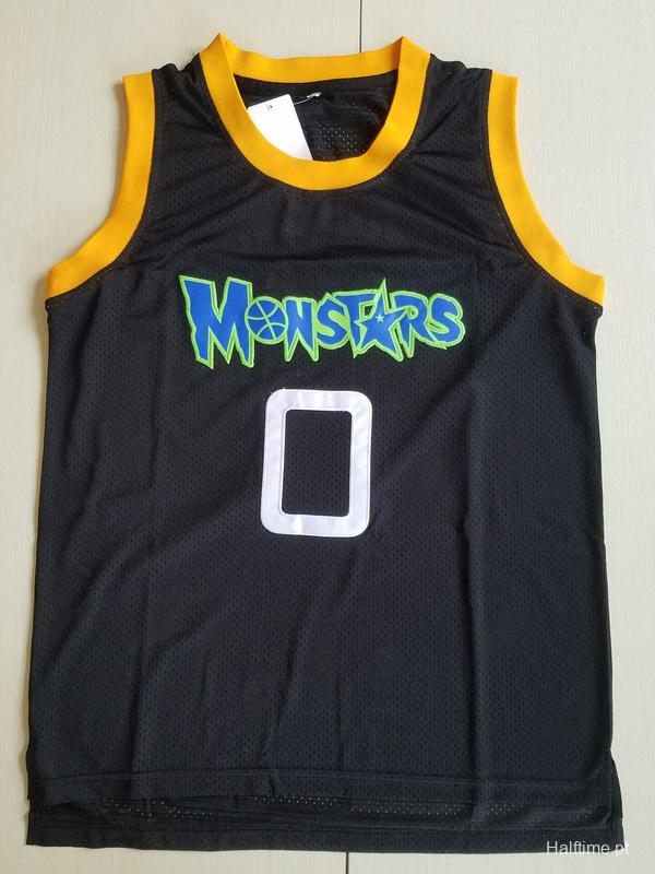 Mon-Stars 0 Alien Black Bastetball Jersey