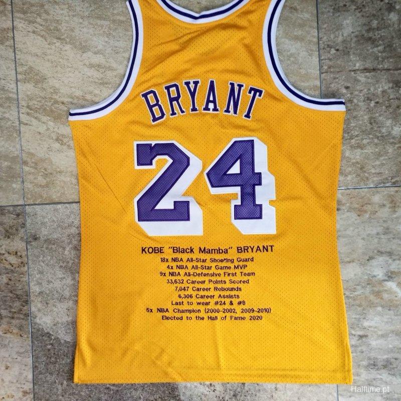 Men's Kobe Bryant Yellow Retro Classic Team Jersey