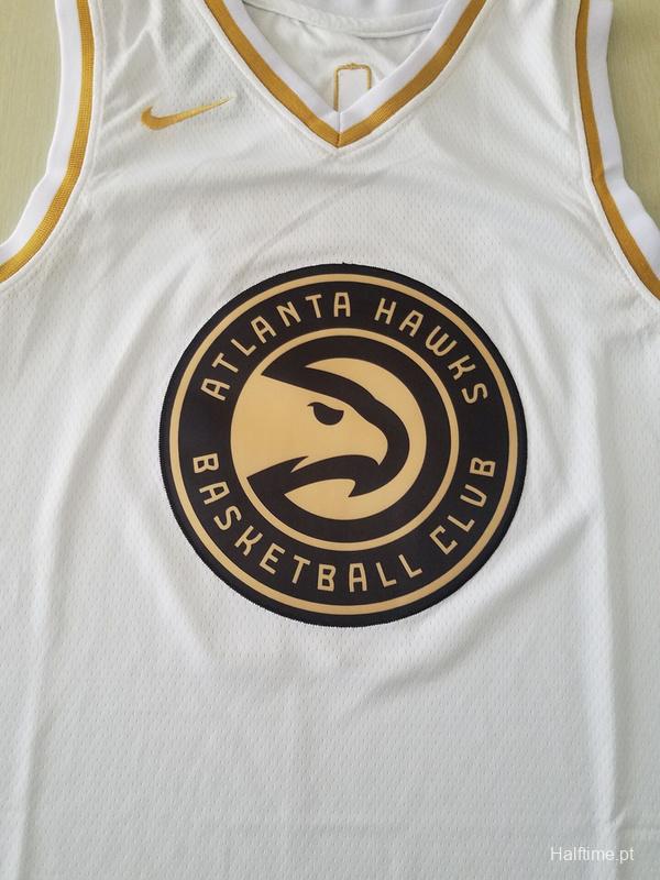 Trae Young 11 White Golden Edition Jersey