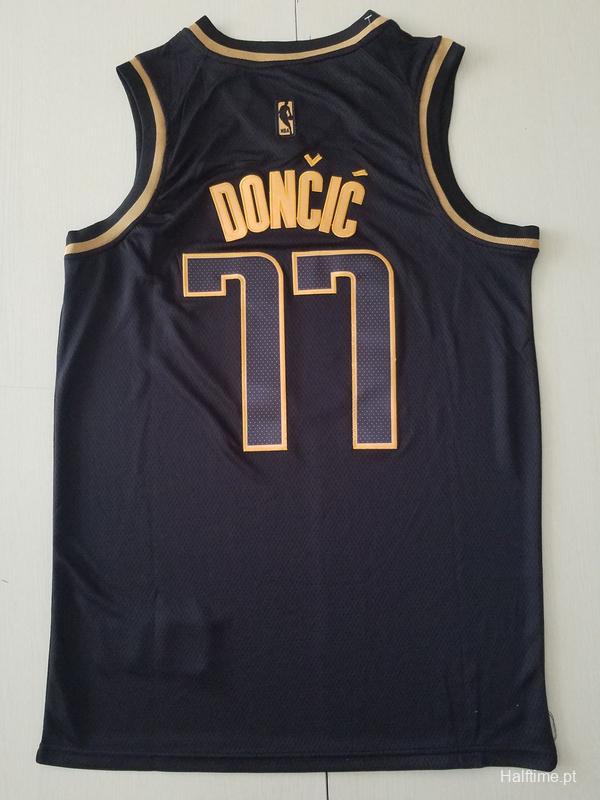 Luka Dončić 77 Black Golden Edition Jersey