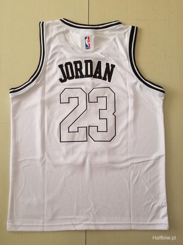 PSG Michael Jordan White Basketball Jerseys