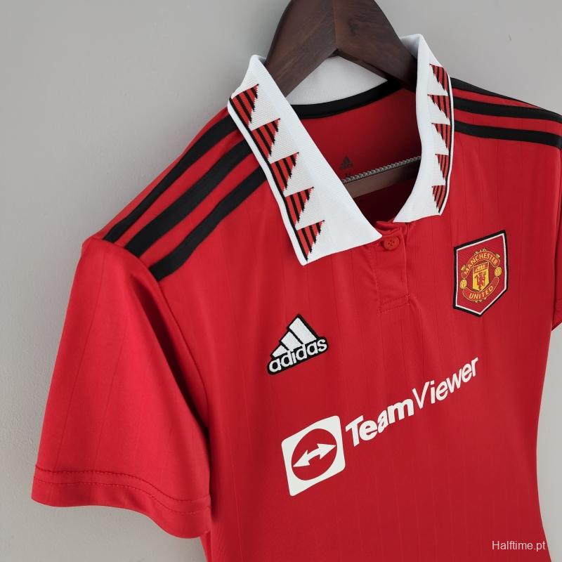 22/23 Women Manchester United Home  Soccer Jersey