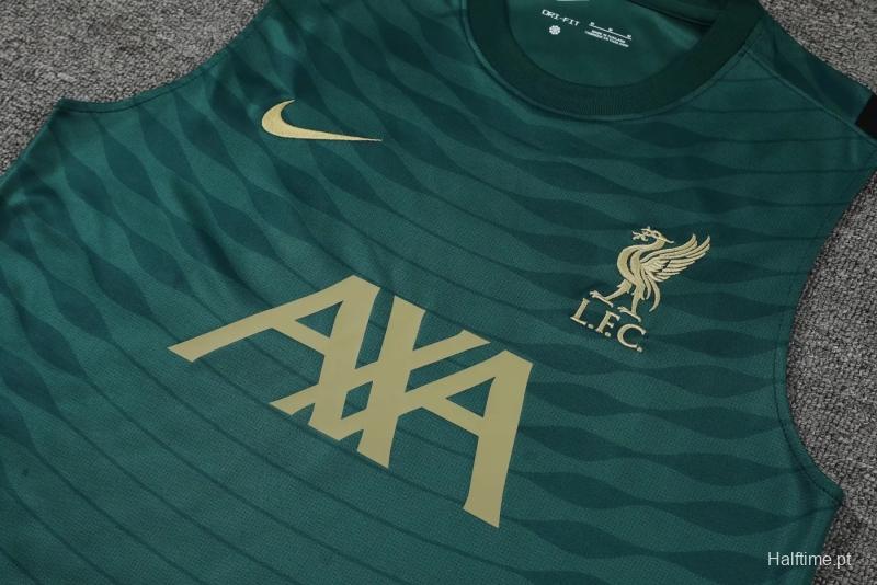 22/23 Liverpool Dark Green Pre-match Training Jersey Vest