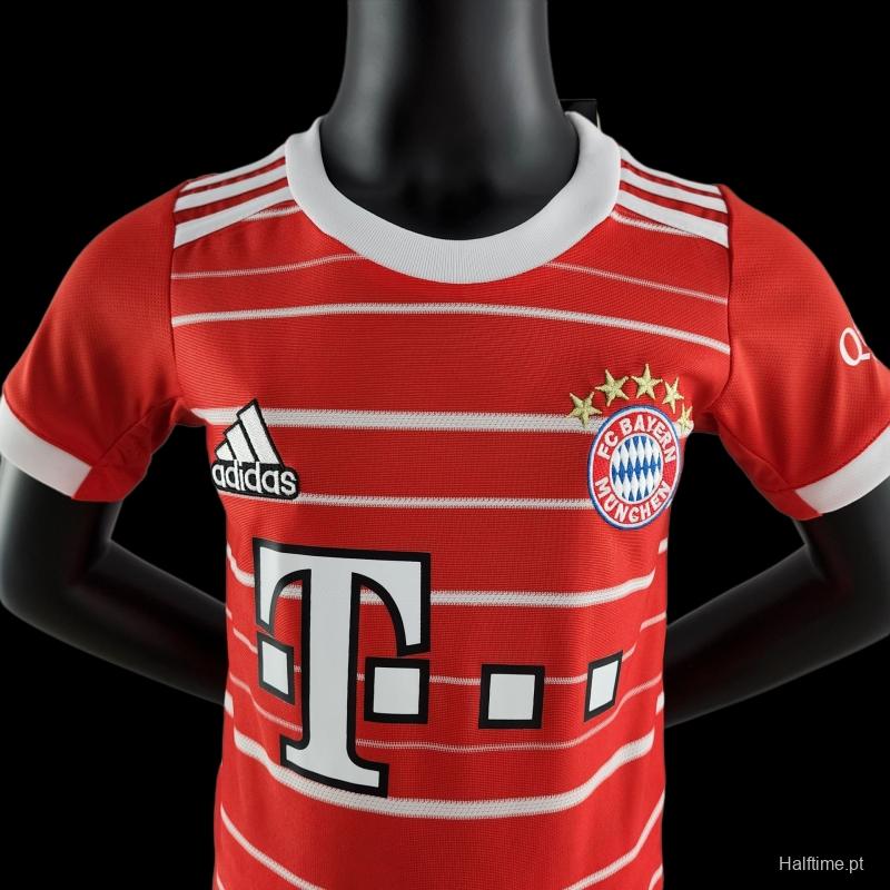 22/23 Kids Kit Bayern Munich Home SIZE16-28 Soccer Jersey