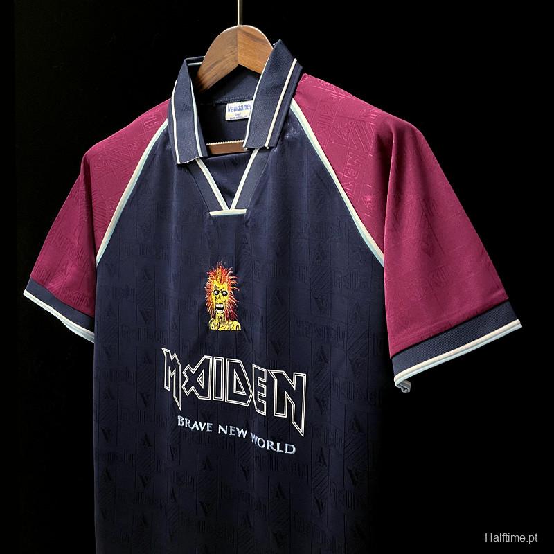 Retro 1999 West Ham Iron Maiden Home Soccer Jersey