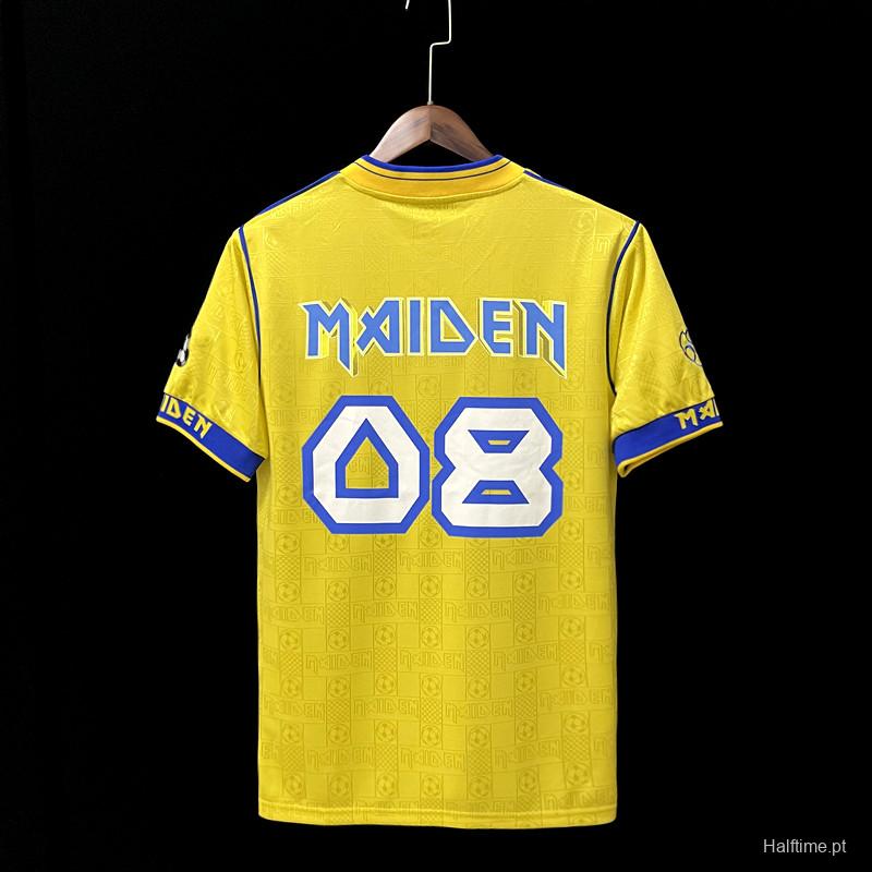 Retro 2008 West Ham Iron Maiden Yellow Jersey