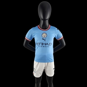 22/23 Kids Kit Manchester City Home Size：16-28 Soccer Jersey