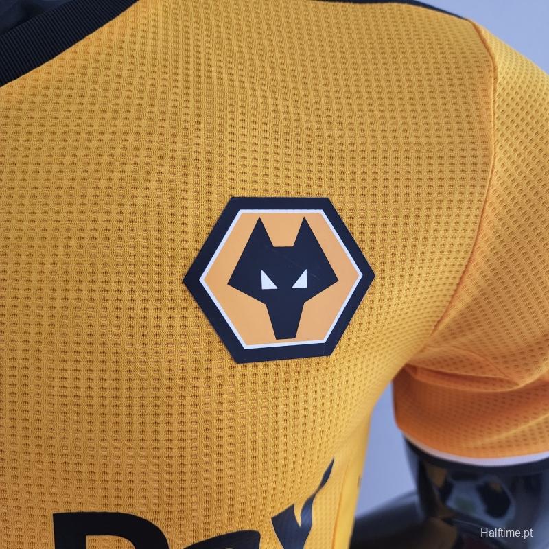 Player Version 22/23 Wolverhampton Wanderers Home Soccer Jersey