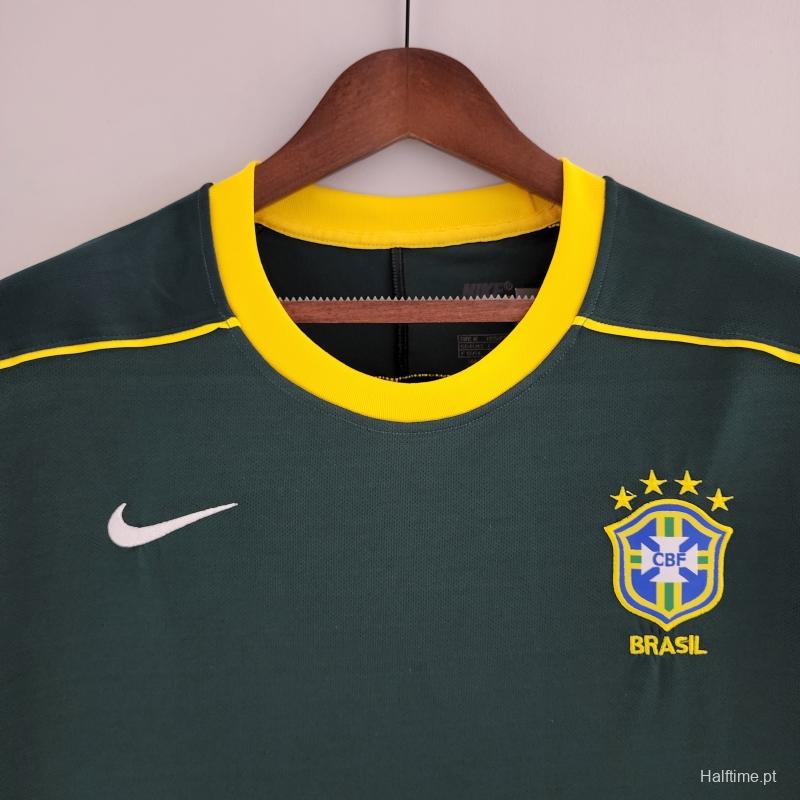 Retro Goalkeeper Brazil 1998 Dark Green Jersey