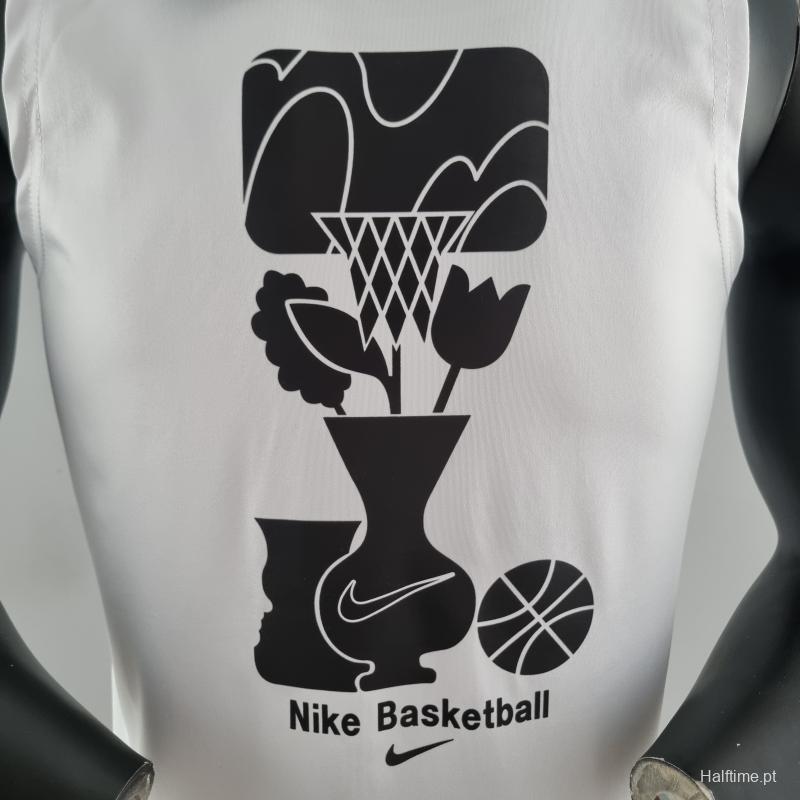 2022 Nike White Vest Shirts "Mind Meets Grind "#K000194