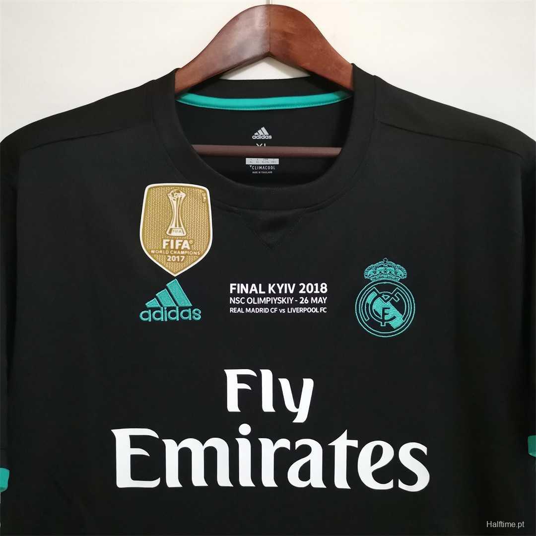 Retro 17/18 Real Madrid Away Soccer Jersey With Full Patch